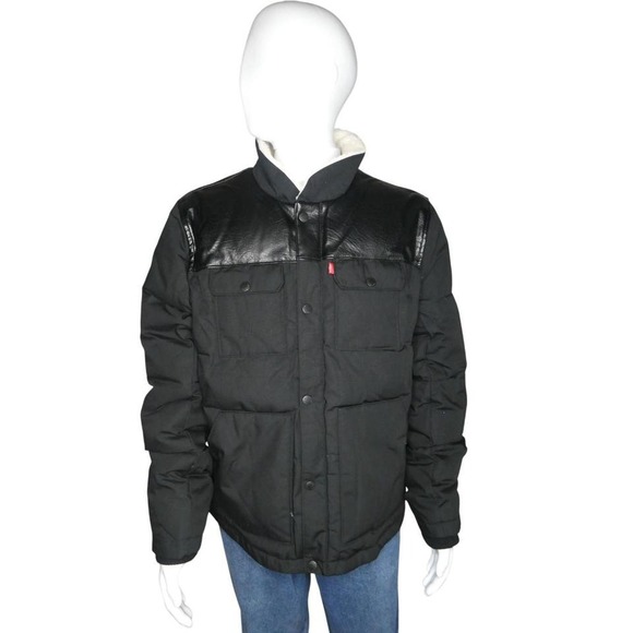 Levi Strauss Men's Black Quilted Woodsman‎ Puffer Jacket Size L
